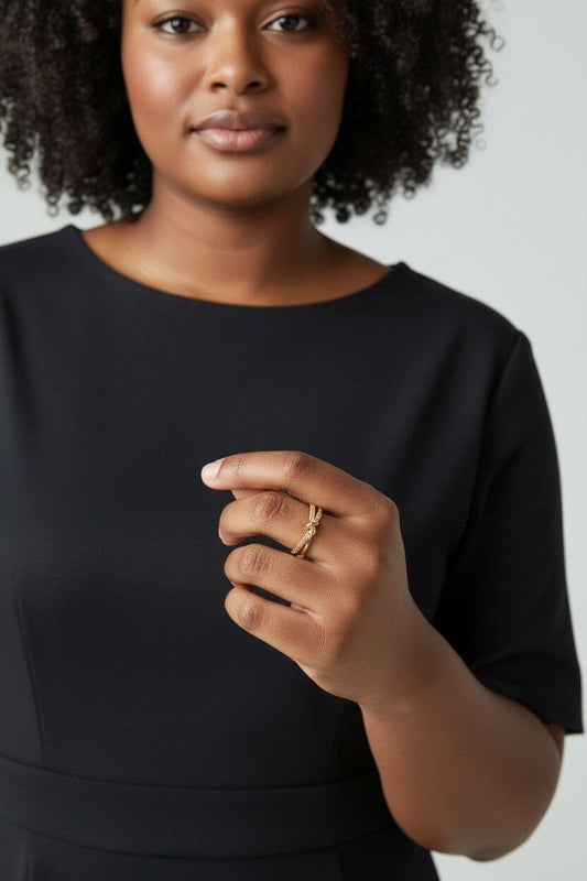 Micro Pavé CZ Knot Ring Rings athenadesigns