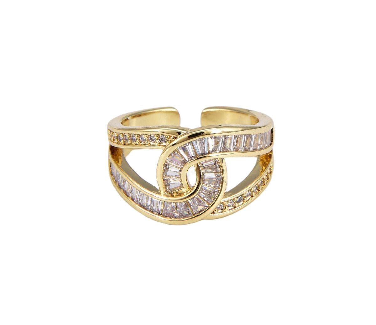 CZ Infinity Ring Rings athenadesigns RGC548 Gold