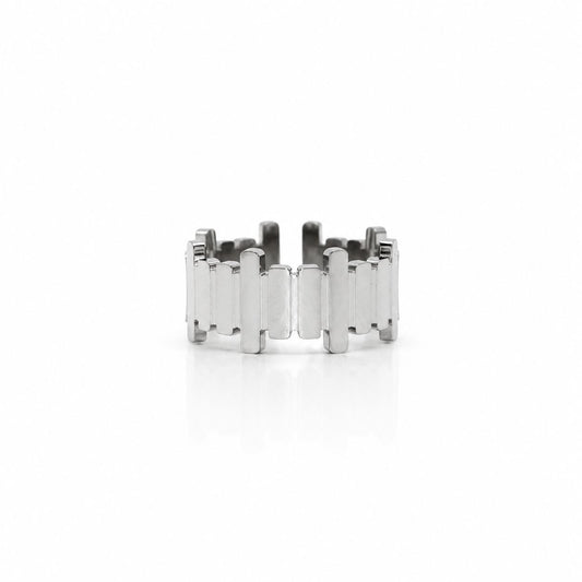 Geo Rectangle Ring Rings Hotlife RSTH236 Silver