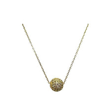 Load image into Gallery viewer, Round Pave CZ Ball Necklace (NCG4645) Necklaces athenadesigns 
