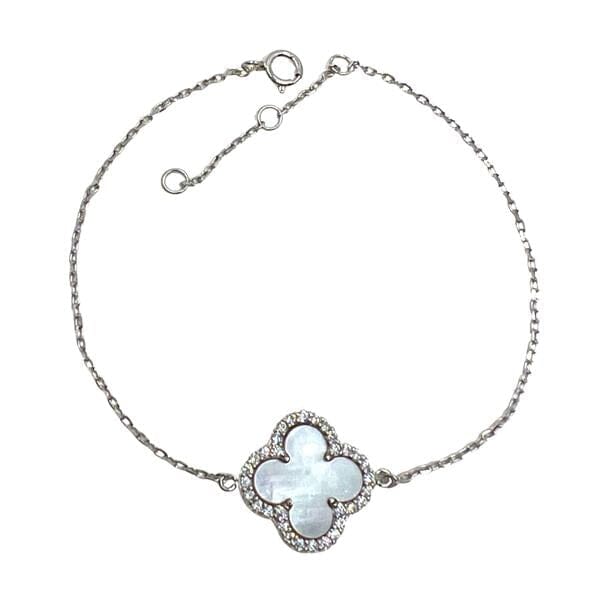 Clover 'Halo" Bracelet: Sterling Silver (BCS45CLVR) Bracelet athenadesigns