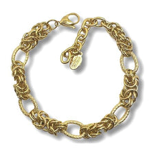 Load image into Gallery viewer, Stainless Steel: Fancy Link Bracelet: Gold Plated (BGSS4844) Bracelet athenadesigns