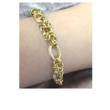 Load image into Gallery viewer, Stainless Steel: Fancy Link Bracelet: Gold Plated (BGSS4844) Bracelet athenadesigns