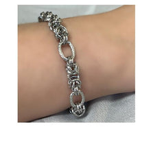 Load image into Gallery viewer, Stainless Steel: Fancy Link Bracelet: Plated (BSS4844) Bracelet athenadesigns 
