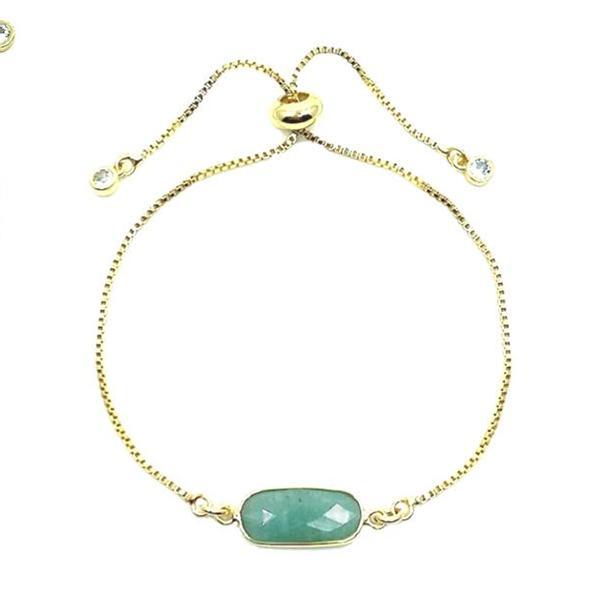 Pull Chain Bracelet: Rectangular Amazonite (PBT780AZ) Also in Chalcedony Bracelet athenadesigns Amazonite