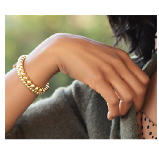 Beaded Bracelet: Gold Plated 4mm: (BG460/4) Bracelet athenadesigns