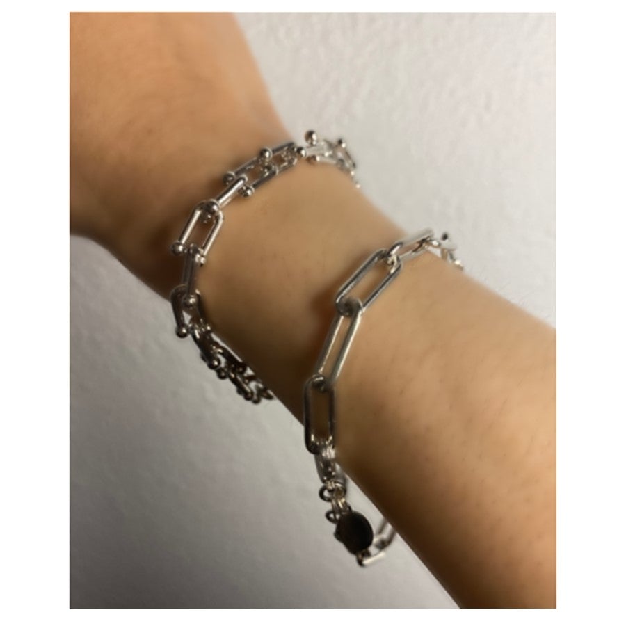 Link Bracelet: Thick U Link Available in Gold or Silver (BG402) Bracelet athenadesigns