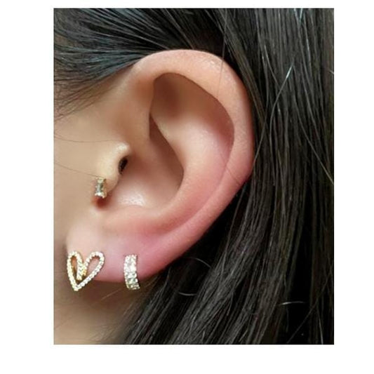 Heart: Open heart Micro Pave: Gold Vermeil (EGP654HRT) Earrings athenadesigns