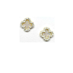 Mother of Pearl Stud: Gold Vermeil (EGP35MOPS) Earrings athenadesigns 