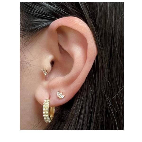 Hoop With Double Row Pearls : (EGH4003) Earrings athenadesigns