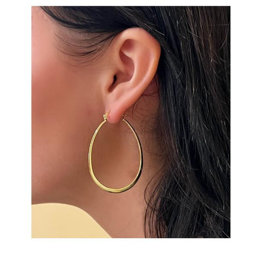 Hoops: Large Oval: Gold Vermeil (EG4008) Earrings athenadesigns