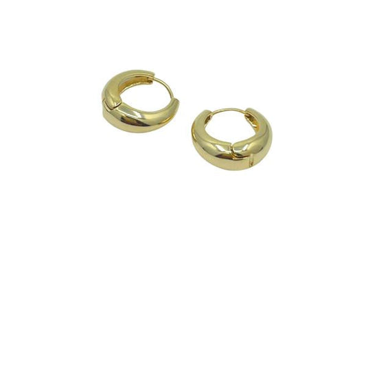 Hoop: Simple Gold Plated: Available in Small & Medium Sizes (EGH408/__) Earrings athenadesigns Small: EGH408/13