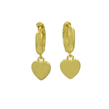 Load image into Gallery viewer, Hoops: Hearts: 18kt Gold Fill (EGH6004) Earrings athenadesigns 
