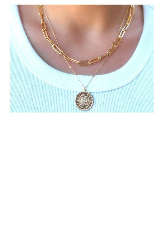 Link Necklace: Large Link: Gold Vermeil: 16" and 18" (NCG481/_) Necklaces athenadesigns