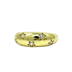 Adjustable Ring: 18kt Gold Fill With CZ Stars (RG4650) Rings athenadesigns 