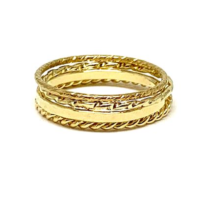 Four Stack Ring: Gold Vermeil (RG4/40_) Available in Sizes 6-8 Rings athenadesigns