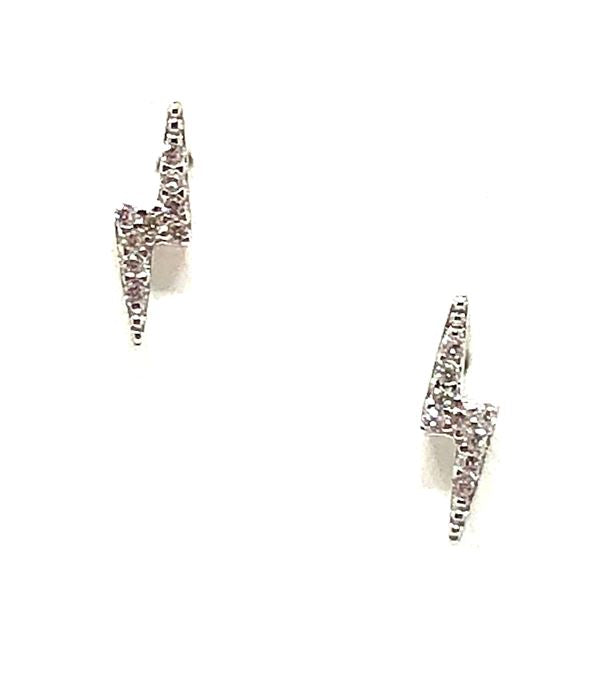 Lightning Bolt Stud: Sterling Silver (EP45LTN) Earrings athenadesigns Default Title