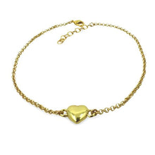 Load image into Gallery viewer, Ankle Bracelet: Gold Fill Chain &amp; Heart Charm (AG404HRT) Bracelet athenadesigns 
