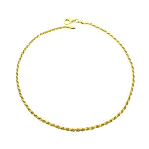 Ankle Bracelet: Gold Vermeil 'Rope' Chain (AG4008) Bracelet athenadesigns 