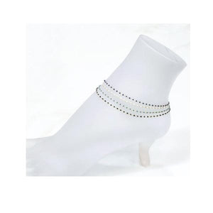 Ankle Bracelet: Gold Vermeil With Enamel Beads: 4 Colors Available (AG7004_) Bracelet athenadesigns Lapis: AG7004LP 