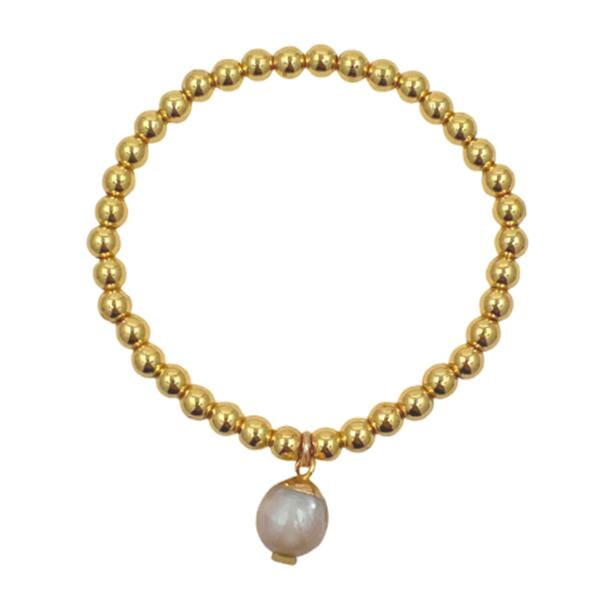 Beaded Bracelet With Pearl Drop (BG3004) Bracelet athenadesigns 