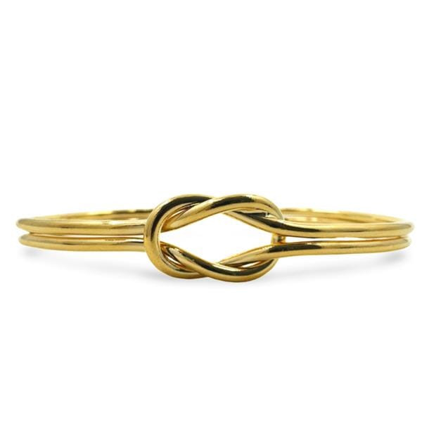 Bangle Bracelet: Gold Fill with Center 'Knot' (BNG4804) Bracelet athenadesigns 