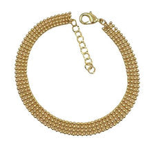 Load image into Gallery viewer, Multi Strand Gold Plated Ball Chain Bracelet (BG4666) Bracelet athenadesigns 
