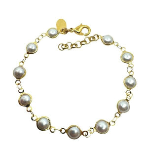 Pearl 'Coin' Bracelet: (BG3406) Bracelet athenadesigns 