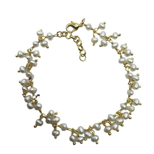 Cluster Vermeil Bracelet: Pearl (BGCL330) Bracelet athenadesigns 