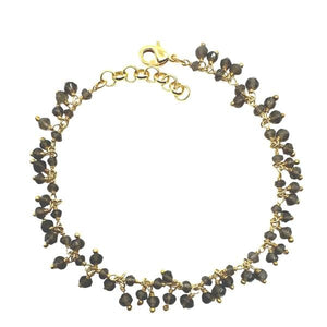 Cluster Vermeil Bracelet: Smokey Quartz (BGCL77E) Bracelet athenadesigns 