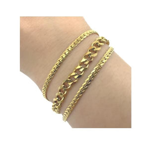 Stainless Steel 3 Row Chain Bracelet (BGSS3/444) Bracelet athenadesigns 