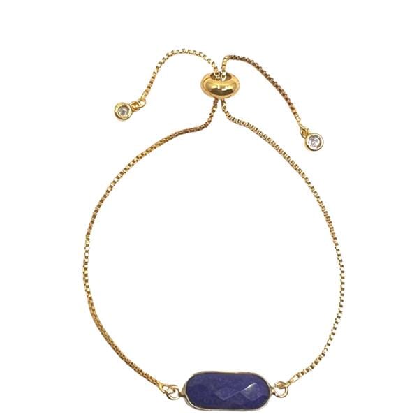 Pull Chain Bracelet: Rectangular Lapis (PBT780LP) Bracelet athenadesigns 