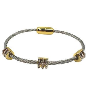 Cable Magnetic Bracelet: Silver and Gold Findings (BSG4005) Bracelet athenadesigns 
