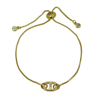 Plated 'Pull' Chain with Small Gold Fill Soda Pop Link: (PGBT4846) Bracelet athenadesigns 