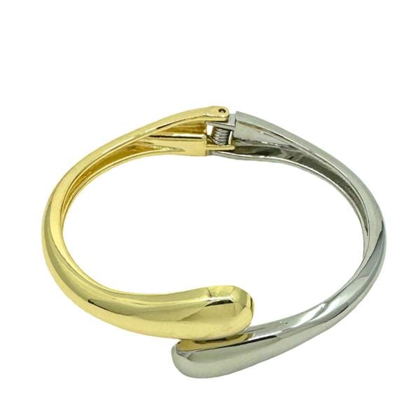 "Teradrop' Two Tone Plated Bracelet (BNGS4008) Bracelet athenadesigns 