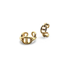 Load image into Gallery viewer, Cuff Earrings: Gold Vermeil Link (ECG4800) Earrings athenadesigns 
