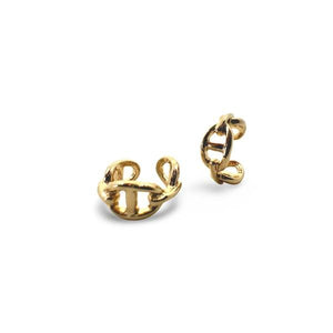 Cuff Earrings: Gold Vermeil Link (ECG4800) Earrings athenadesigns 