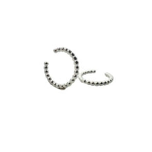 Load image into Gallery viewer, Cuff Earrings: Beaded in Sterling or Gold Vermeil (EC_4440) Earrings athenadesigns Sterling Silver: EC4440 
