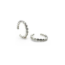 Load image into Gallery viewer, Cuff Earrings: Round Bezel Set Sterling or Gold Vermeil (EC_4650) Earrings athenadesigns Sterling Silver: EC4650 
