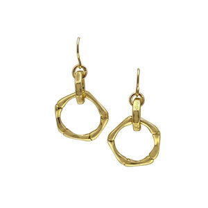Bamboo Link 18kt Gold Fill Earring: (EG46BMBO) Earrings athenadesigns 