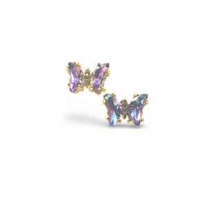 Glass Butterfly Stud Earrings: Lavendar (EGP5BFLYLV) Earrings athenadesigns 