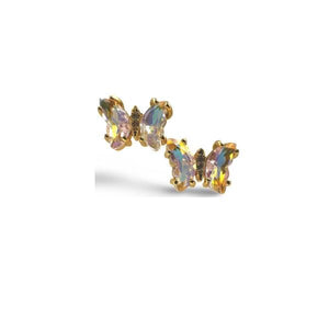 Glass Butterfly Stud Earrings: Pink (EGP5BFLYPK) Earrings athenadesigns 
