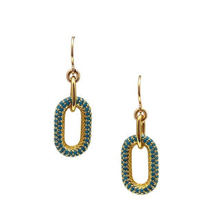 Copy of Oval CZ Earrings: Turquoise CZ (ECG4508TQ) Earrings athenadesigns 