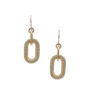 Oval CZ Earrings: Clear CZ (ECG4508C) Earrings athenadesigns 