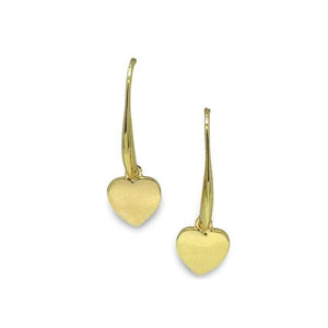 Gold Fill Ear Wire with Gold Fill Heart Charm (EG40HRT) Earrings athenadesigns 