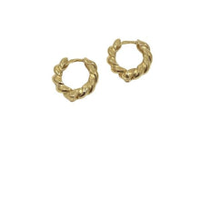 Load image into Gallery viewer, Hoops: 18kt Gold Fill Small Twist Hoops (EGH40TWST) Earrings athenadesigns 
