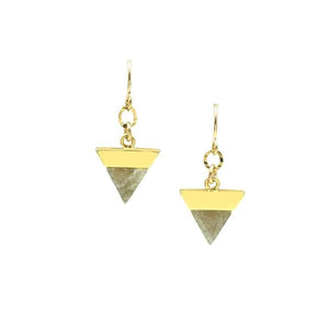 Triangle Stone Earring : Labradorite (ECG7804LD) Earrings athenadesigns 