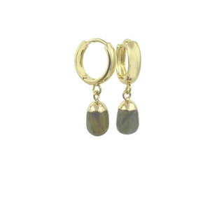 Hoops: Labradorite Smooth Drop Earrings (EGH744LD) Earrings athenadesigns 