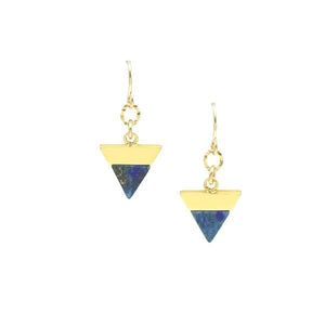 Triangle Stone Earring : Lapis (ECG7804LP) Earrings athenadesigns 