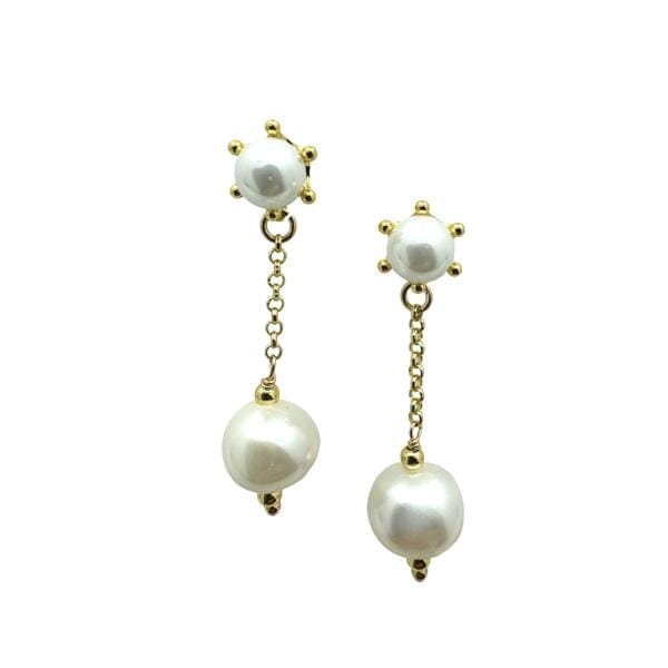 Pearl Drop Earring (EGCP4033) Earrings athenadesigns 